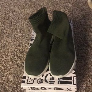 Green sock sneaker